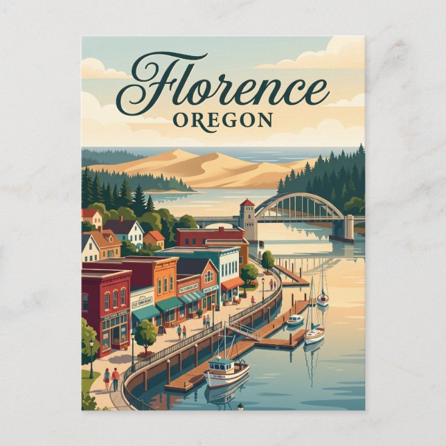 Florence, Oregon Postcard (Front)