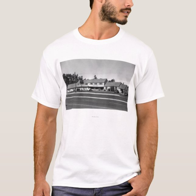 Florence, Oregon View of Hotel Regan Photograph T-Shirt (Front)