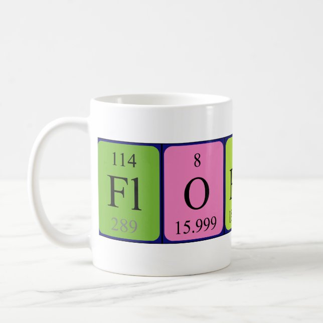 Florence periodic table name mug (Left)