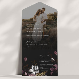 Florence Photo Wedding Invitation With RSVP