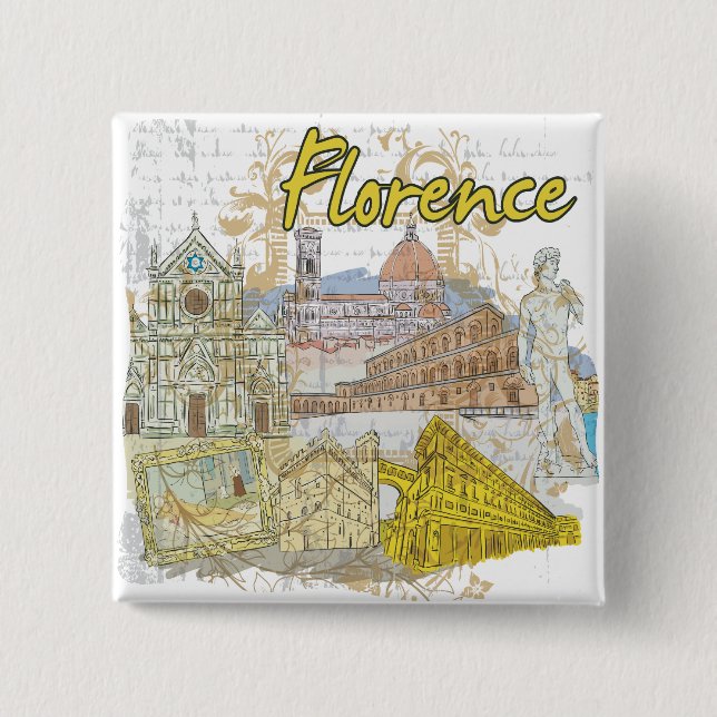 Florence Pinback Button (Front)