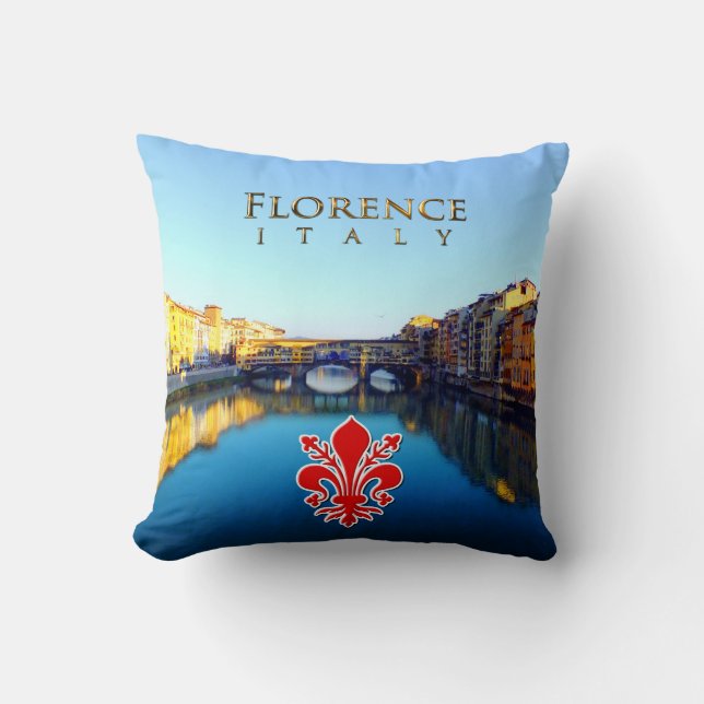 Florence - Ponte Vecchio Throw Pillow (Front)