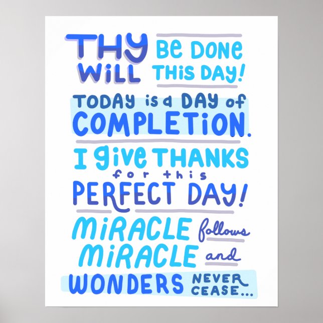 Florence Scovel Shinn Affirmation Miracle Poster (Front)