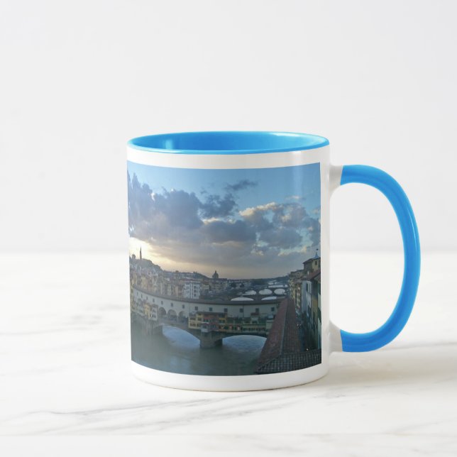 Florence - Sunset, Arno River Bridges Mug (Right)