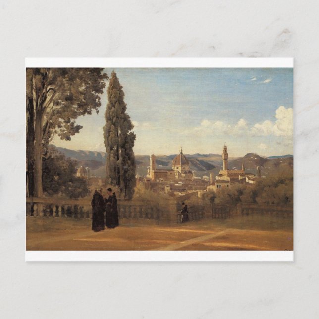 Florence, The Boboli Gardens by Camille Corot Postcard (Front)
