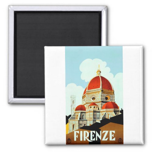 Florence travel poster magnet