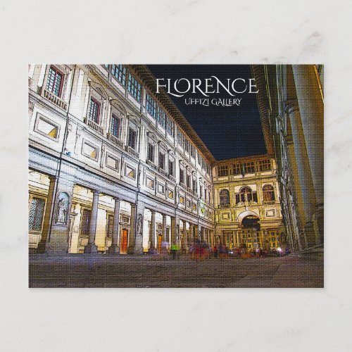 Florence Uffizi Gallery Postcard