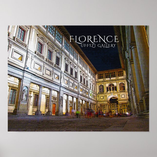 Florence, Uffizi Gallery Poster (Front)