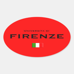 Florence University Euro-style Oval Sticker
