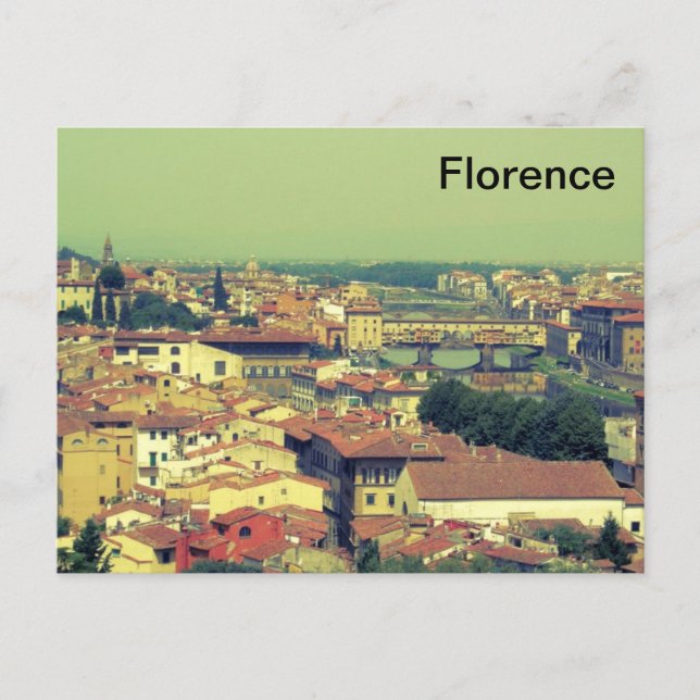Florence view- bridge of gold/golden bridge postcard (Front)