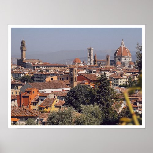 Florence view from above poster