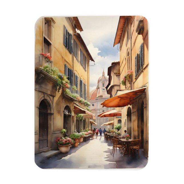 Florence watercolor art magnet (Vertical)