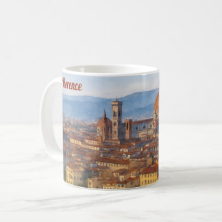 Florence Watercolor Skyline Coffee Mug