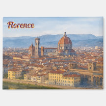 Florence Watercolor Skyline