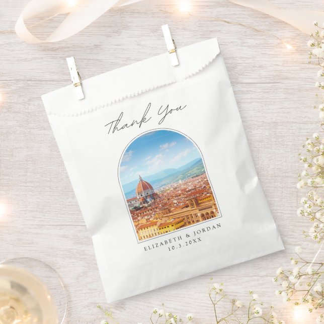 Florence Wedding Favor Italy Photo Thank You Favor Bag (Clipped)
