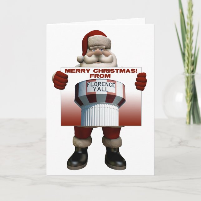 Florence Y'all Santa Christmas Card (Front)