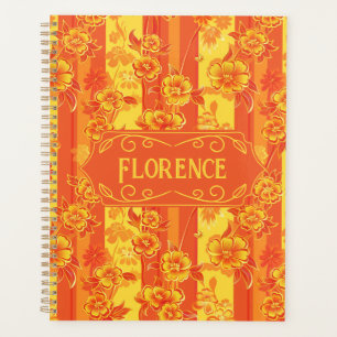 Florence Yellow and Orange Floral Planner