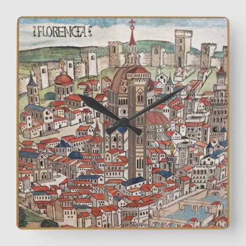 Florencia Colore 1493 Square Wall Clock