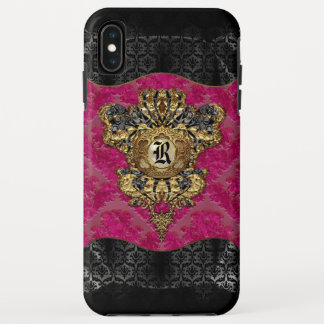 Florendyne Elegant Damask Monogram iPhone XS Max Case