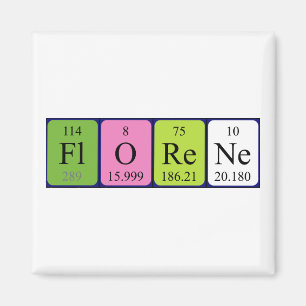 Florene periodic table name magnet