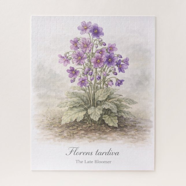 Florens tardiva The Late Bloomer Botanical Jigsaw Puzzle (Vertical)