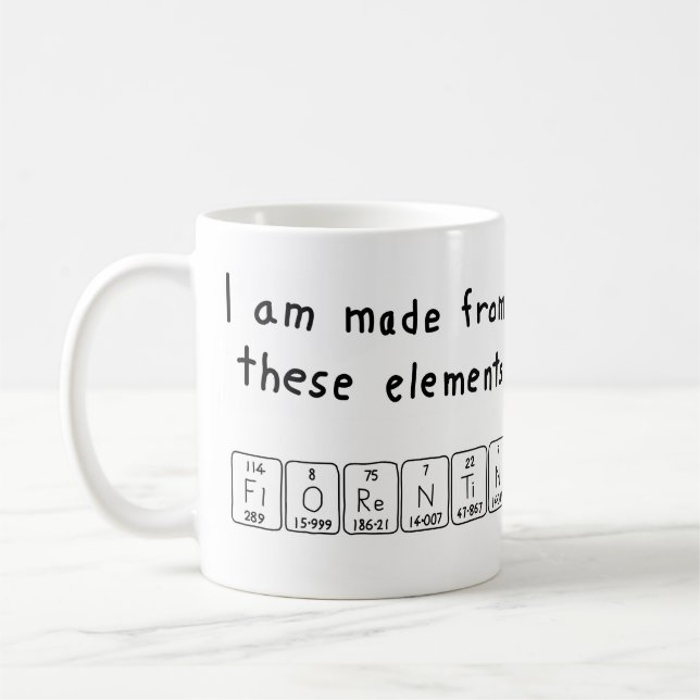 Florentin periodic table name mug (Left)