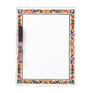 Florentine Arabesque Floral Pattern Dry-Erase Board
