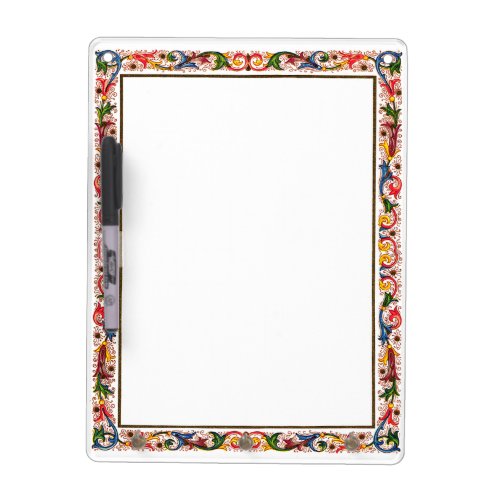 Florentine Arabesque Floral Pattern Dry_Erase Board