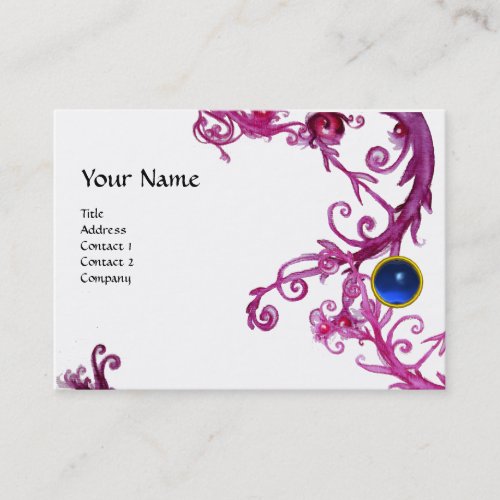 FLORENTINE BAROQUE MONOGRAM GEM blue Business Card