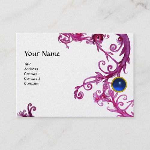 FLORENTINE BAROQUE MONOGRAM GEM blue gold Business Card