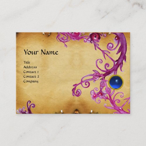 FLORENTINE BAROQUE MONOGRAM GEM blue parchment Business Card