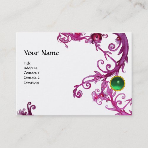 FLORENTINE BAROQUE MONOGRAM GEM green eggshell Business Card