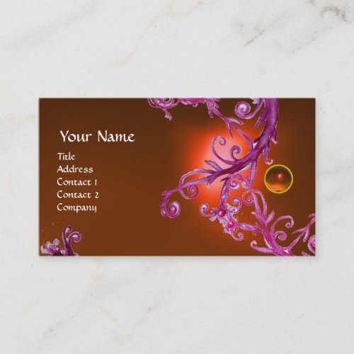 FLORENTINE BAROQUE MONOGRAM GEM orange Business Card