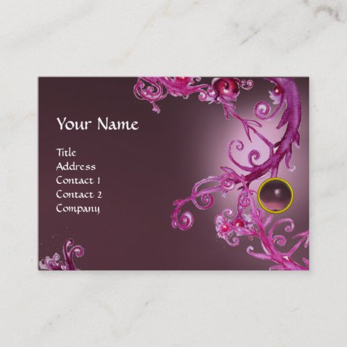 FLORENTINE BAROQUE MONOGRAM GEM  purple amethyst Business Card