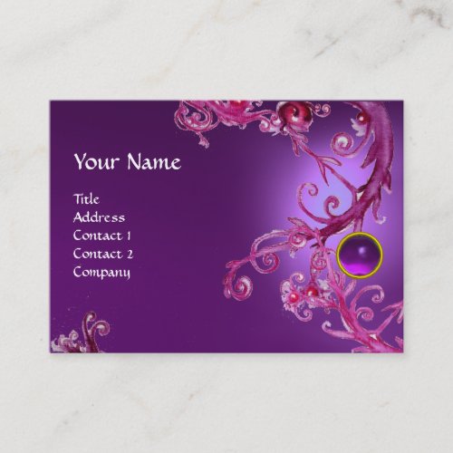 FLORENTINE BAROQUE MONOGRAM GEM purple amethyst Business Card