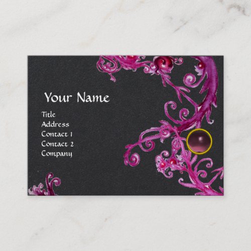 FLORENTINE BAROQUE MONOGRAM GEM purple pearl Business Card