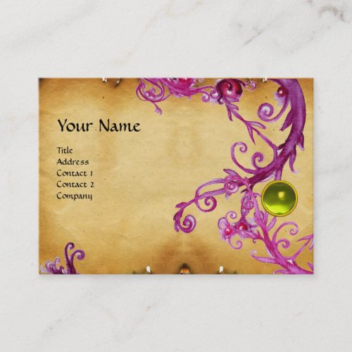 FLORENTINE BAROQUE MONOGRAM GEM yellow parchment Business Card