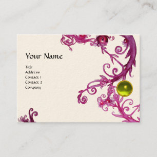 FLORENTINE BAROQUE MONOGRAM GEM yellow pink cream Business Card