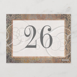 Florentine Elegance Tuscan Damask Table Number
