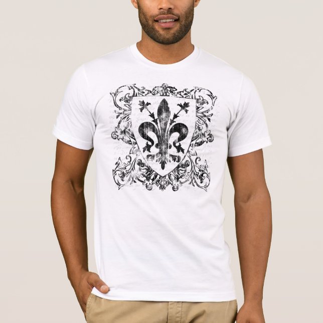 Florentine Fleur-de-lis Men's Light Shirt (Front)