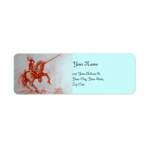 FLORENTINE KNIGHT ON HORSEBACK LABEL