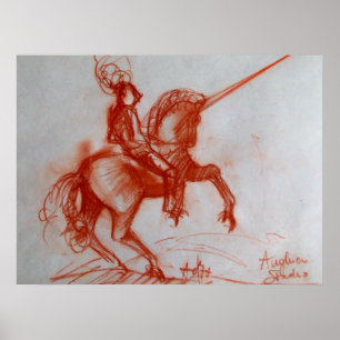 FLORENTINE  KNIGHT ON HORSEBACK POSTER