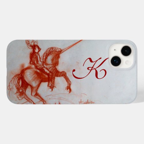 FLORENTINE  KNIGHT ON HORSEBACK Sepia Monogram Case_Mate iPhone 14 Plus Case