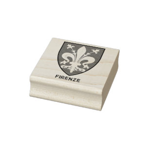 Florentine Lily Coat of Arms Fine Art Rubber Stamp