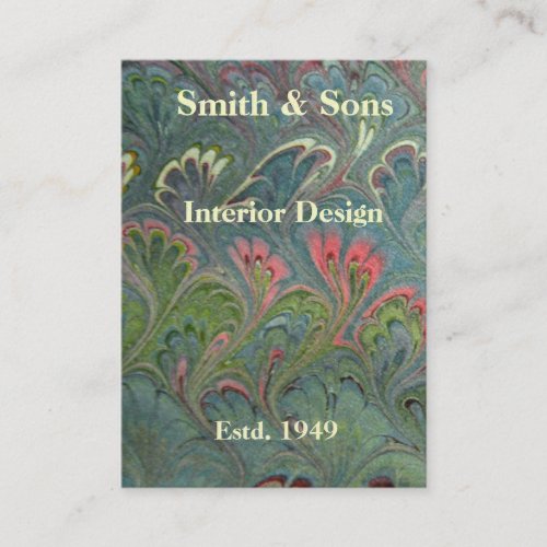 Florentine Marbling Abstract Business Card