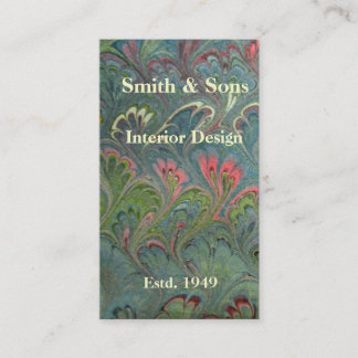 Florentine Marbling Abstract Business Card