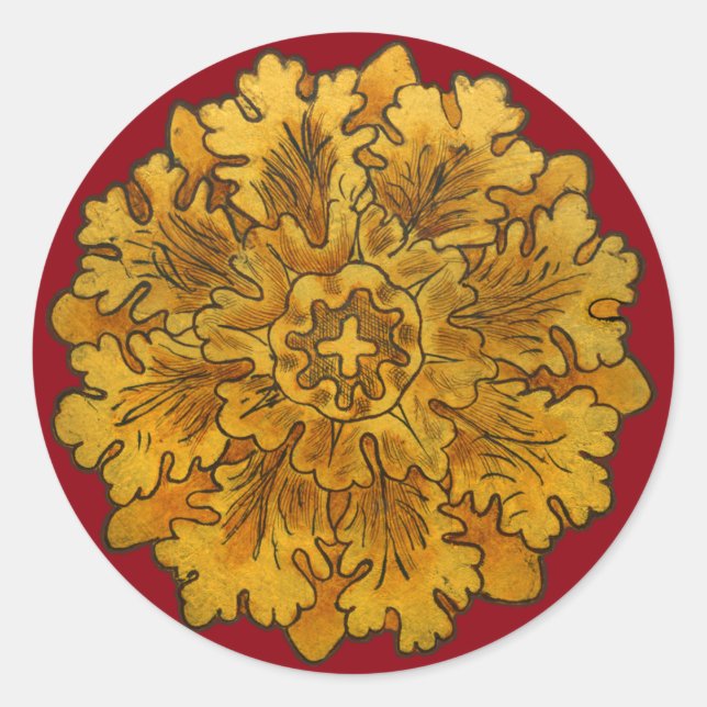 Florentine Oak Leaf Cluster Stickers (Front)
