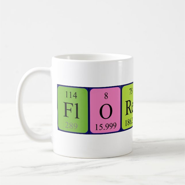 Florentine periodic table name mug (Left)