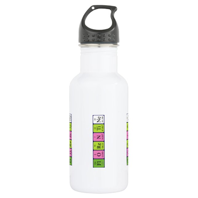 Florentine periodic table name water bottle (Front)