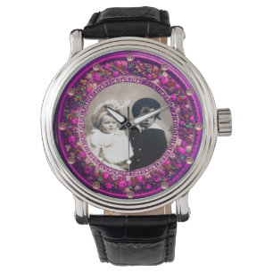FLORENTINE PINK FLORAL CROWN PHOTO TEMPLATE WATCH